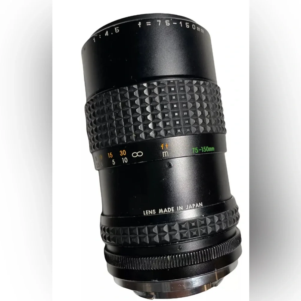 🔥 Auto Makinon MC Zoom 55mm f/4.5 f=75mm-150mm Japanese Lens W/ Hood & Case 🔥